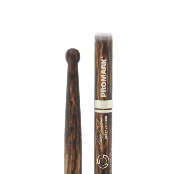 Promark Scott Johnson FireGrain Hickory Drumstick, Wood Tip - Image 3