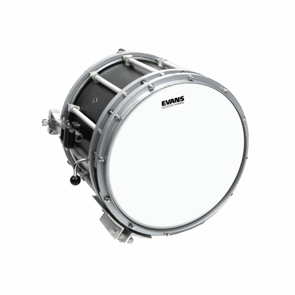 Evans Hybrid White Marching Snare Batter - Image 2