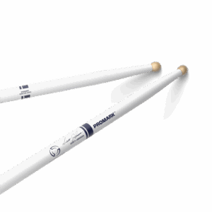 Promark Scott Johnson DC17 Painted White Hickory Drumstick, Wood Tip