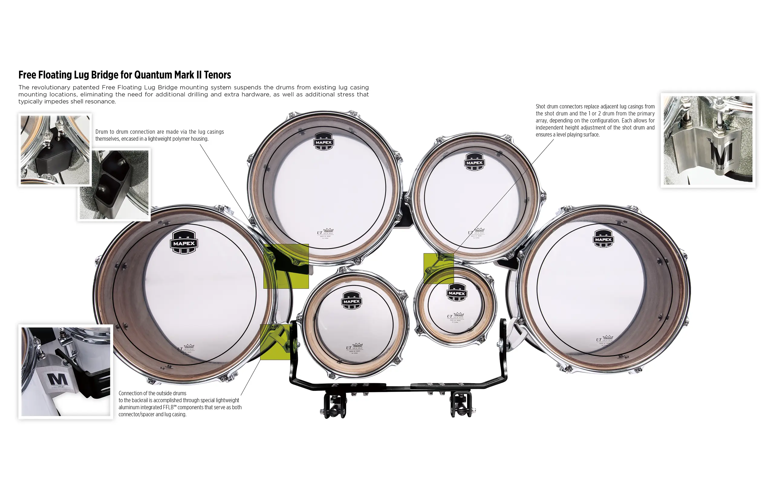 Mapex Quantum Mark II Marching Tenor Drums - Image 11