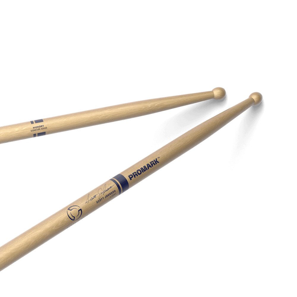 Promark Scott Johnson DC17 Light Hickory Drumstick, Wood Tip | D²Drumline